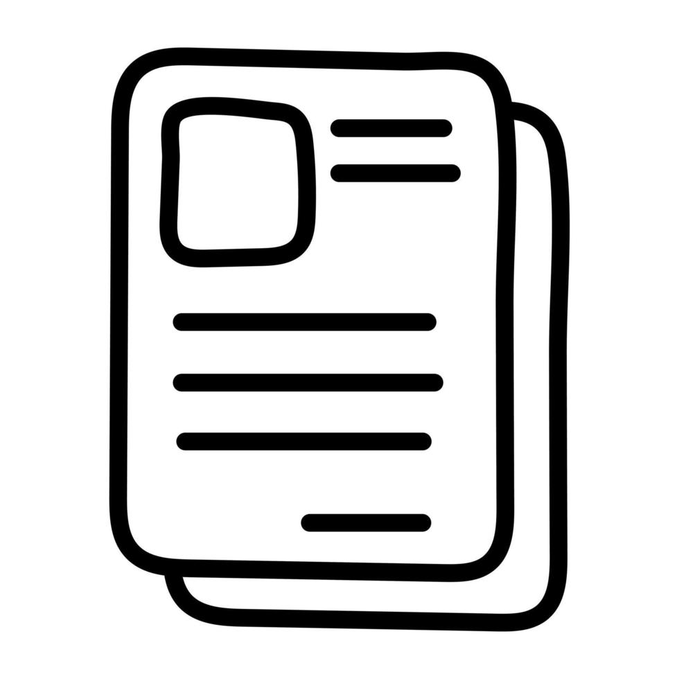 A trendy vector design of curriculum vitae, resume icon