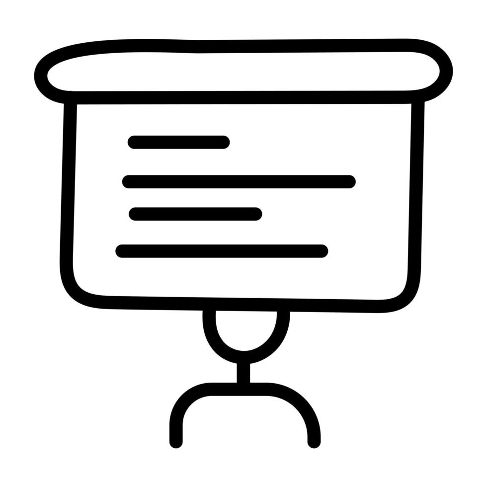 An icon design of projection screen vector