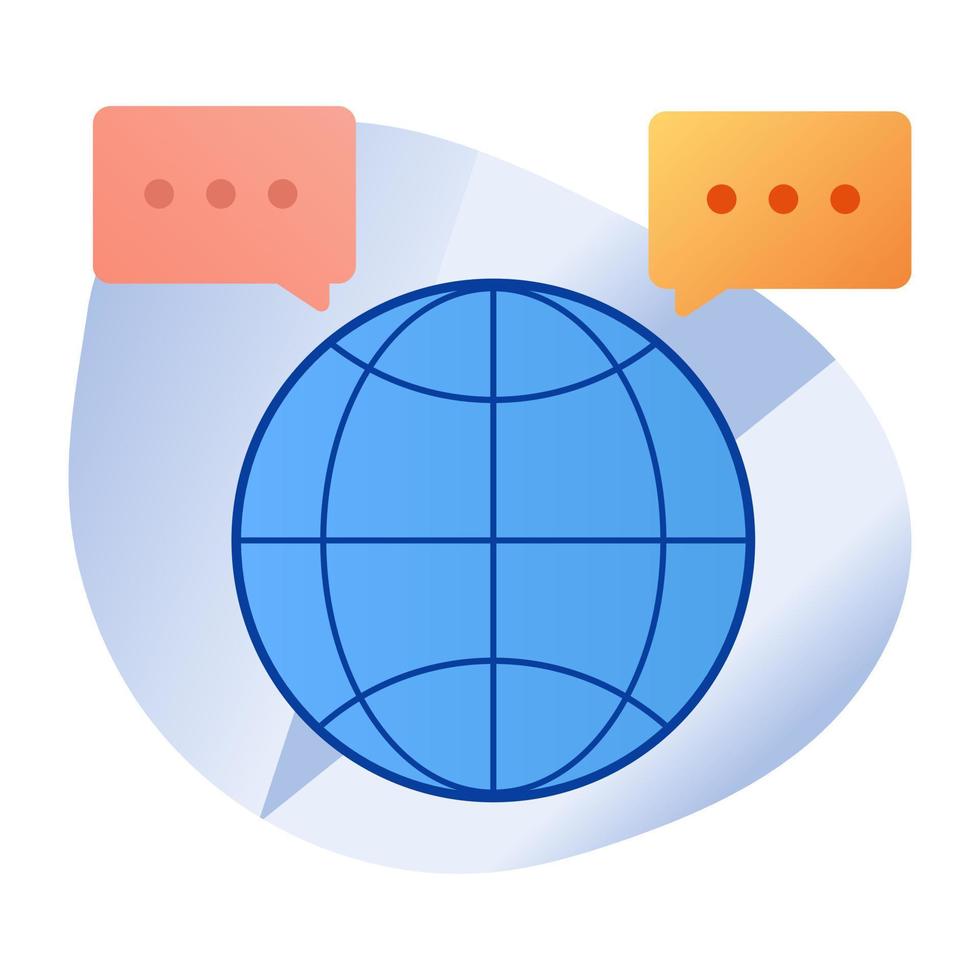 An icon design of global communication vector