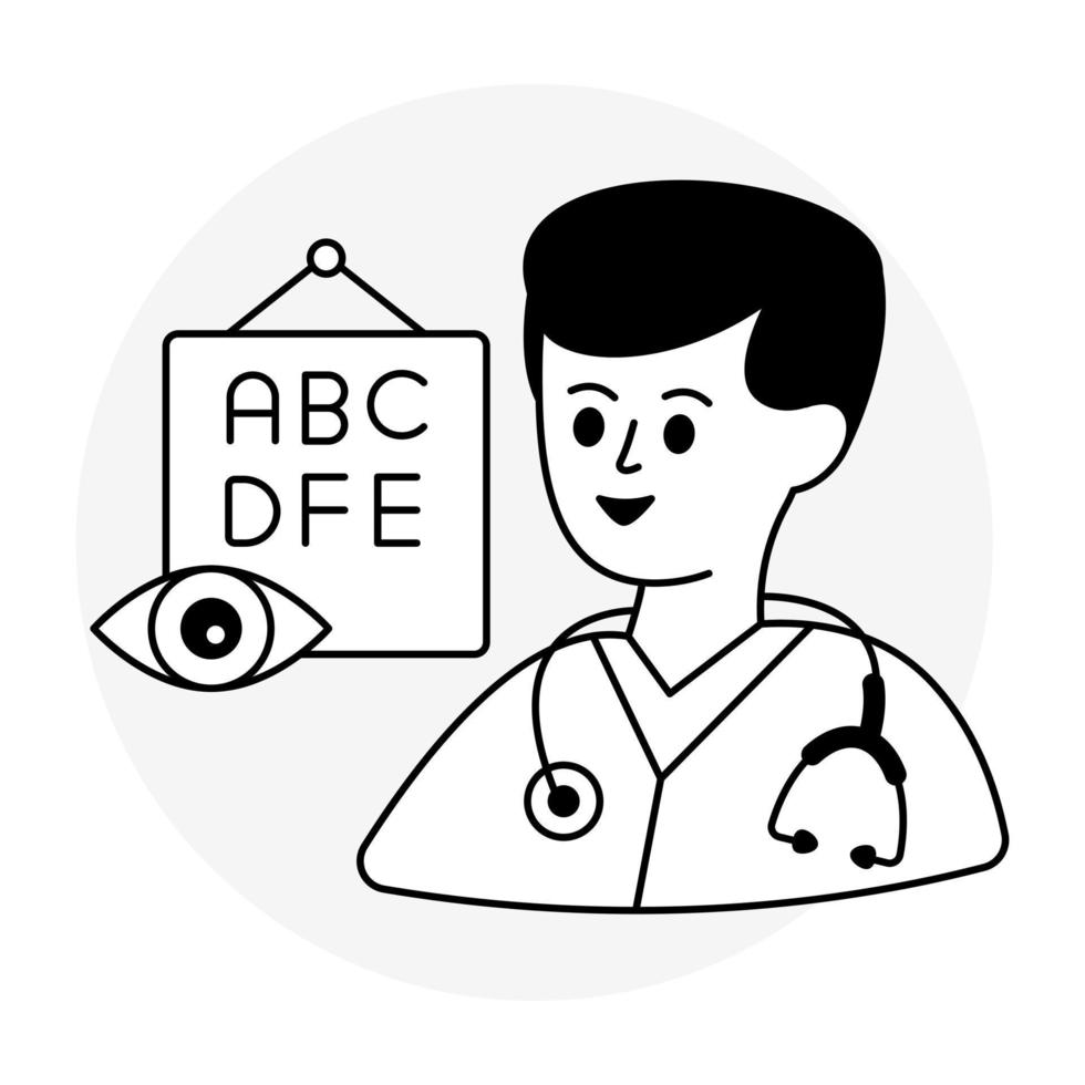 Modern design icon of eye test vector