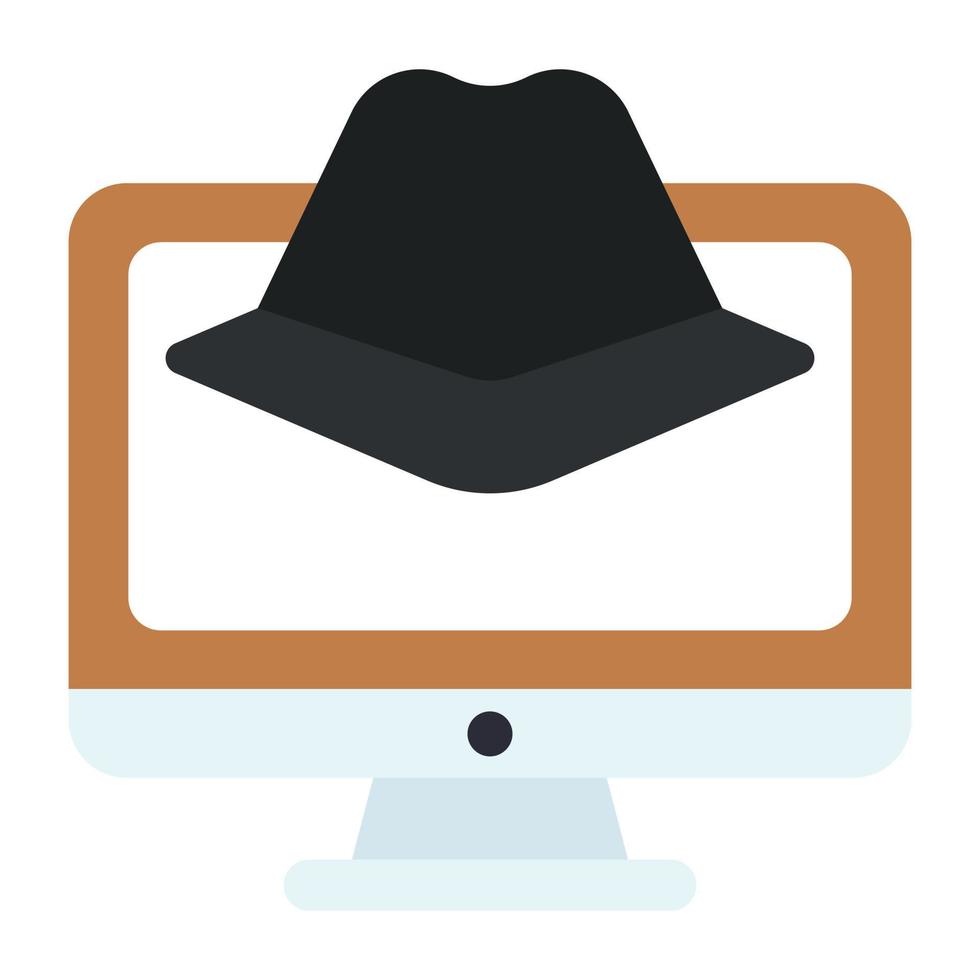 A premium download icon of computer hacker vector