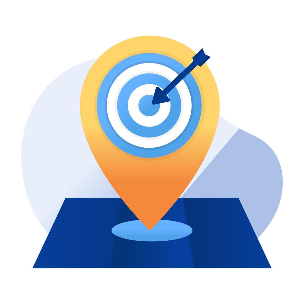 Modern design icon of target location vector