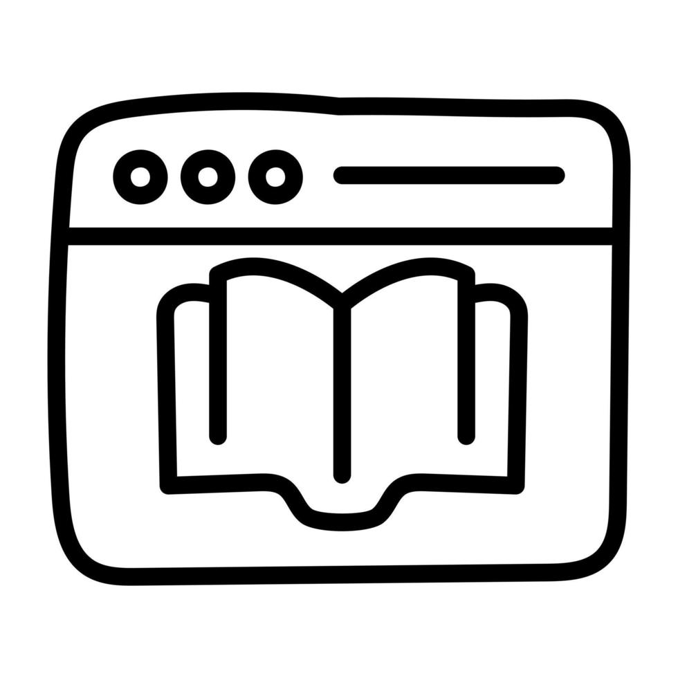 Avatar on web page showcasing online teacher icon vector