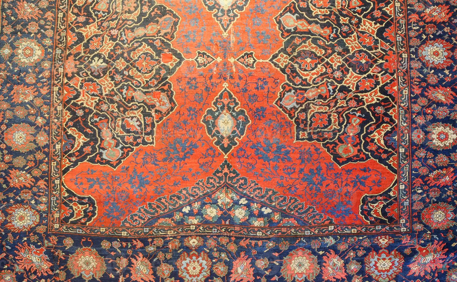 Detail of Turkish Carpet in Istanbul City photo