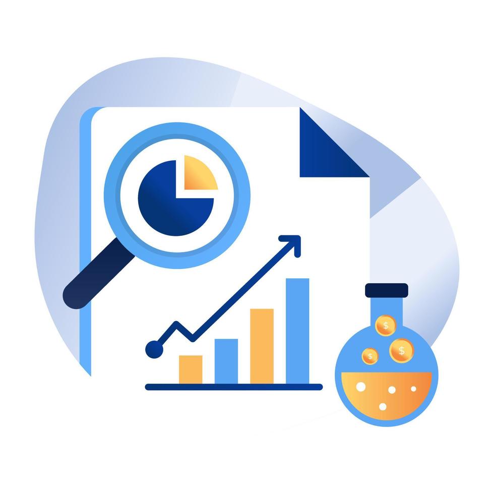 Modern design icon of business report vector