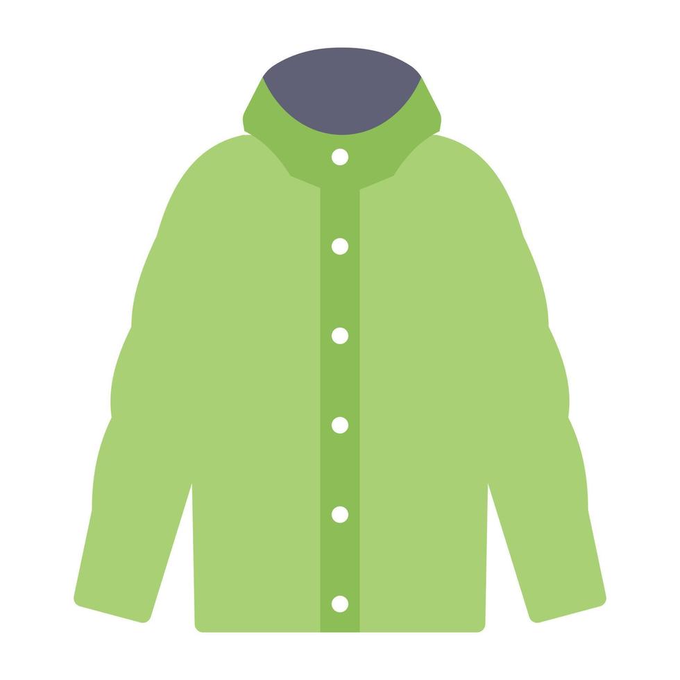 Editable design icon of men's coat vector