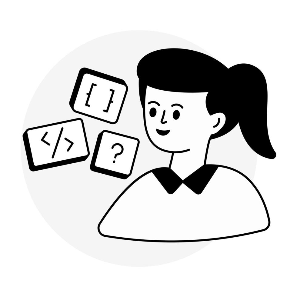 Editable design icon of coding vector