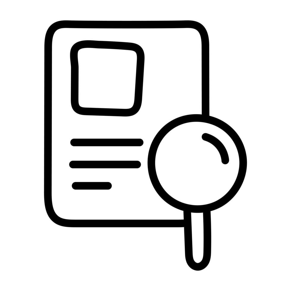 A trendy vector design of curriculum vitae, resume icon