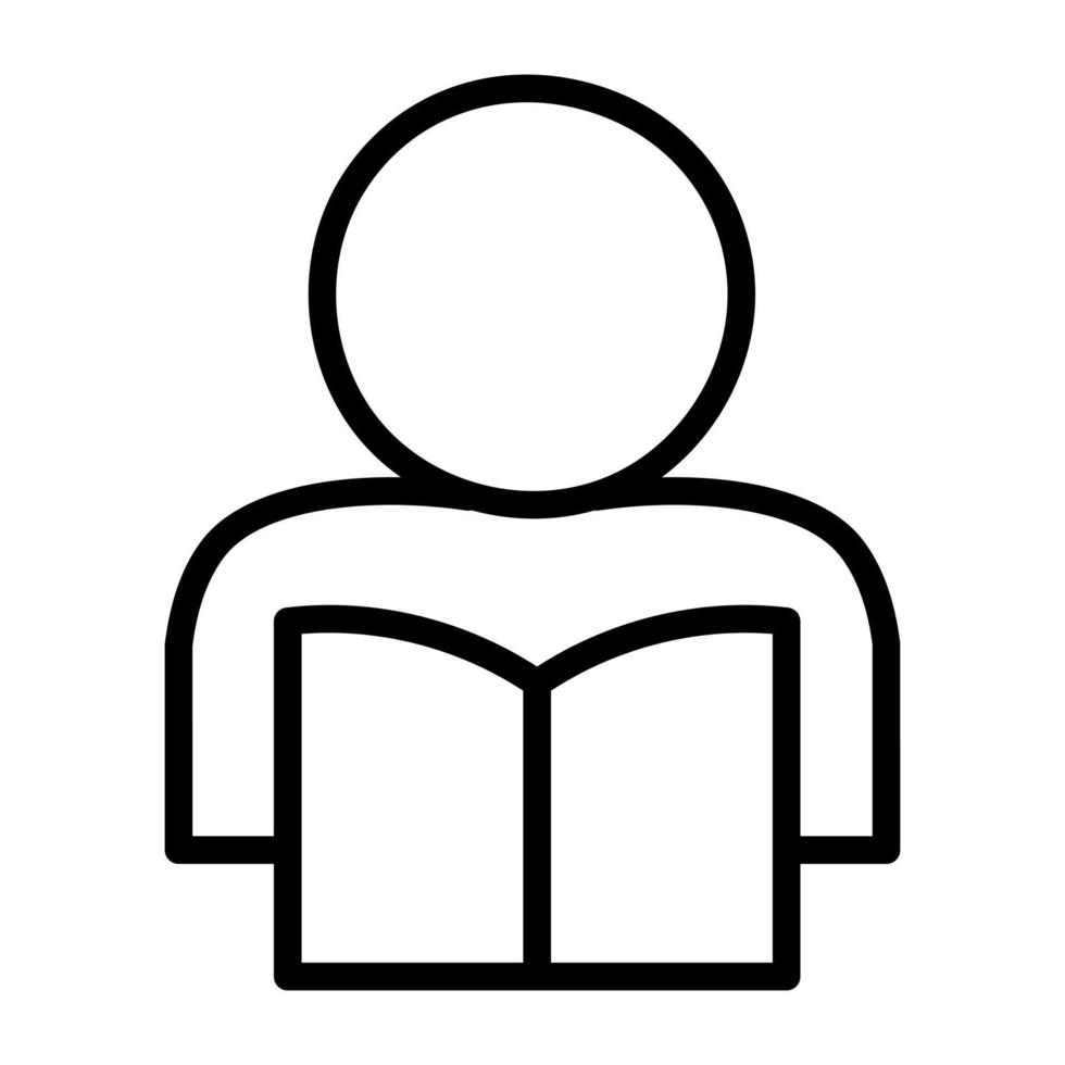 Linear design icon of learner vector