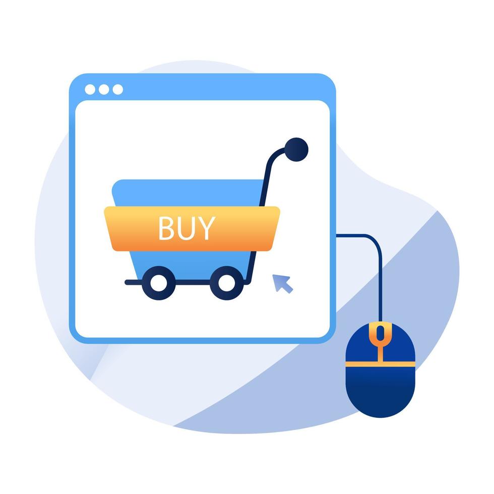 An icon design of digital shopping vector