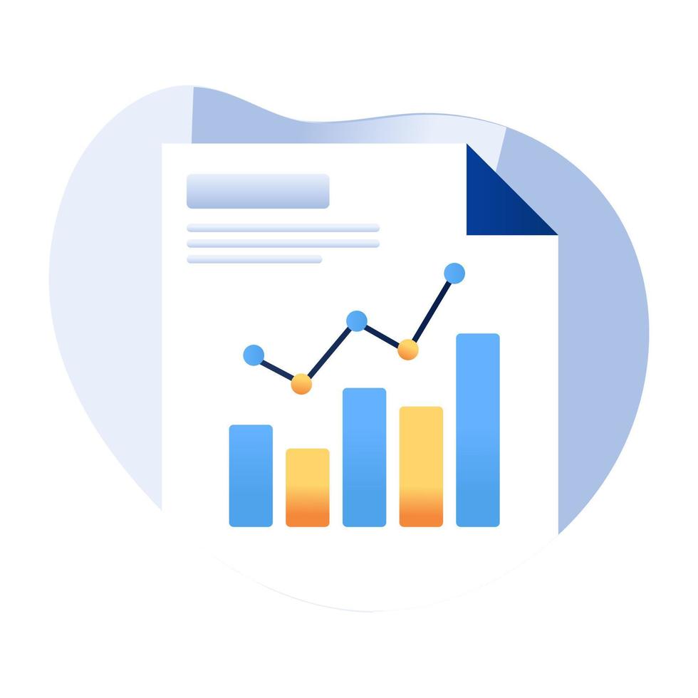 Modern design icon of business report vector