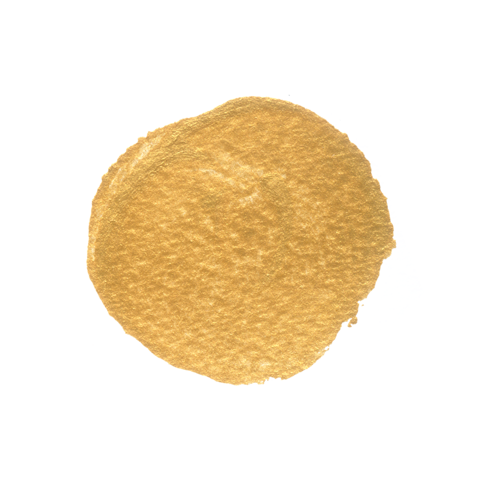 pincelada de aquarela de ouro png