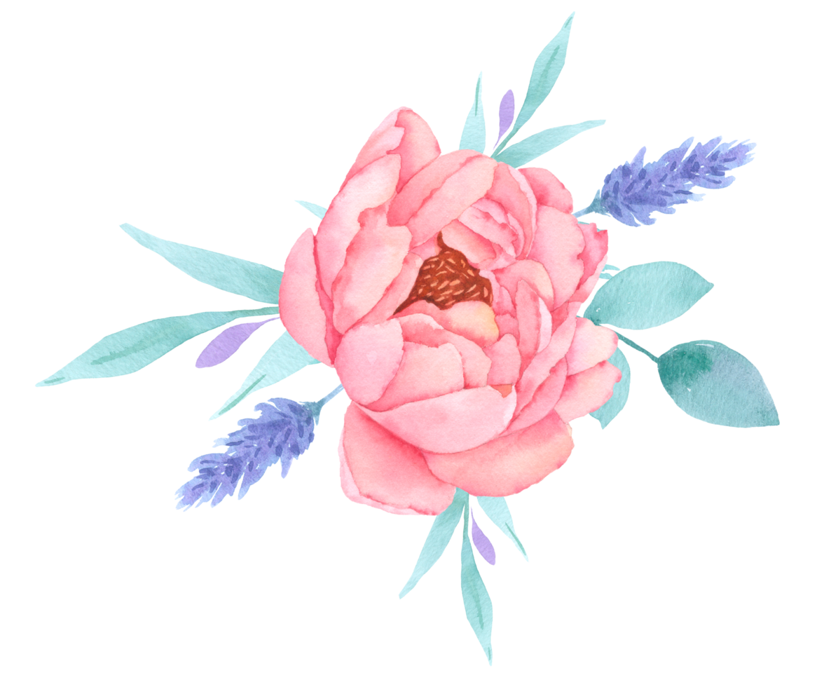 Blumenstrauß Aquarell Hochzeitsblume png