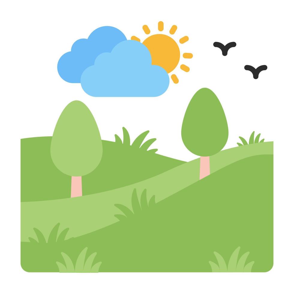 An icon design of forest landscape vector