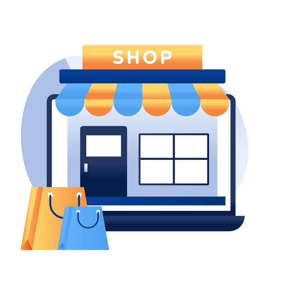 Perfect design icon of online shop vector