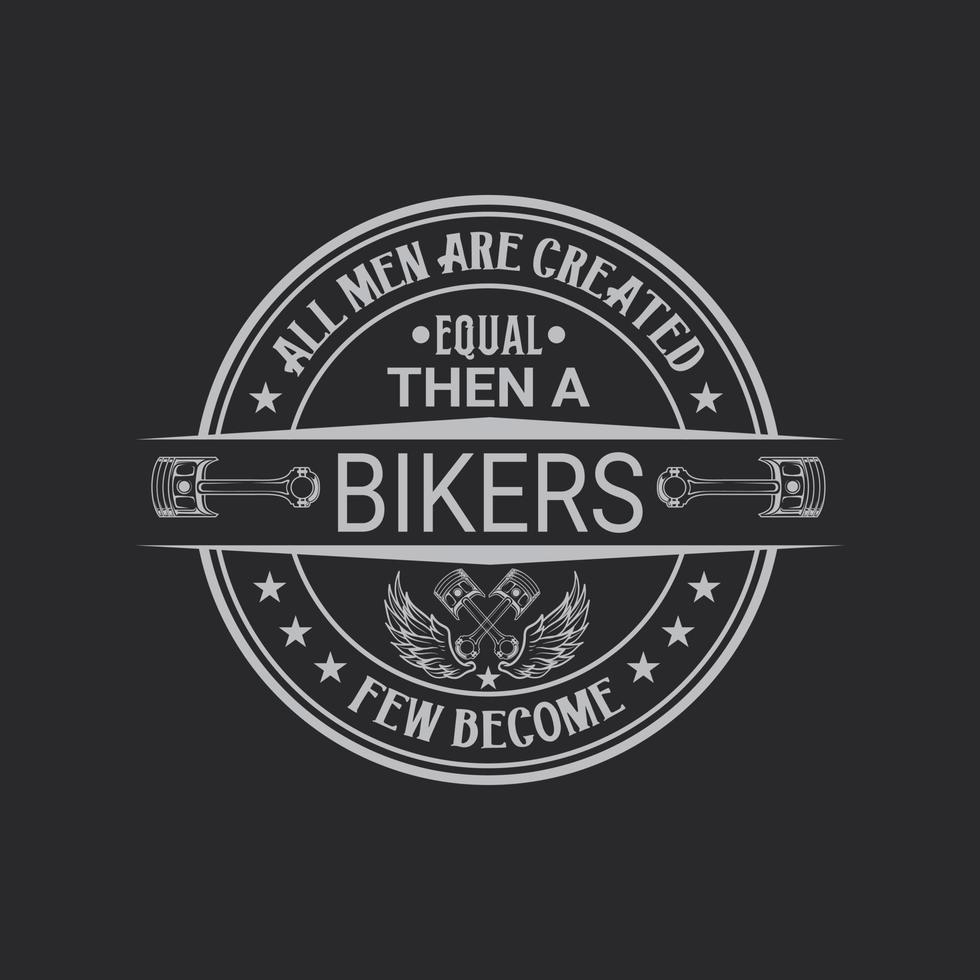 tipografía de motocicletas, gráficos de camisetas, diseño de emblemas y etiquetas vector