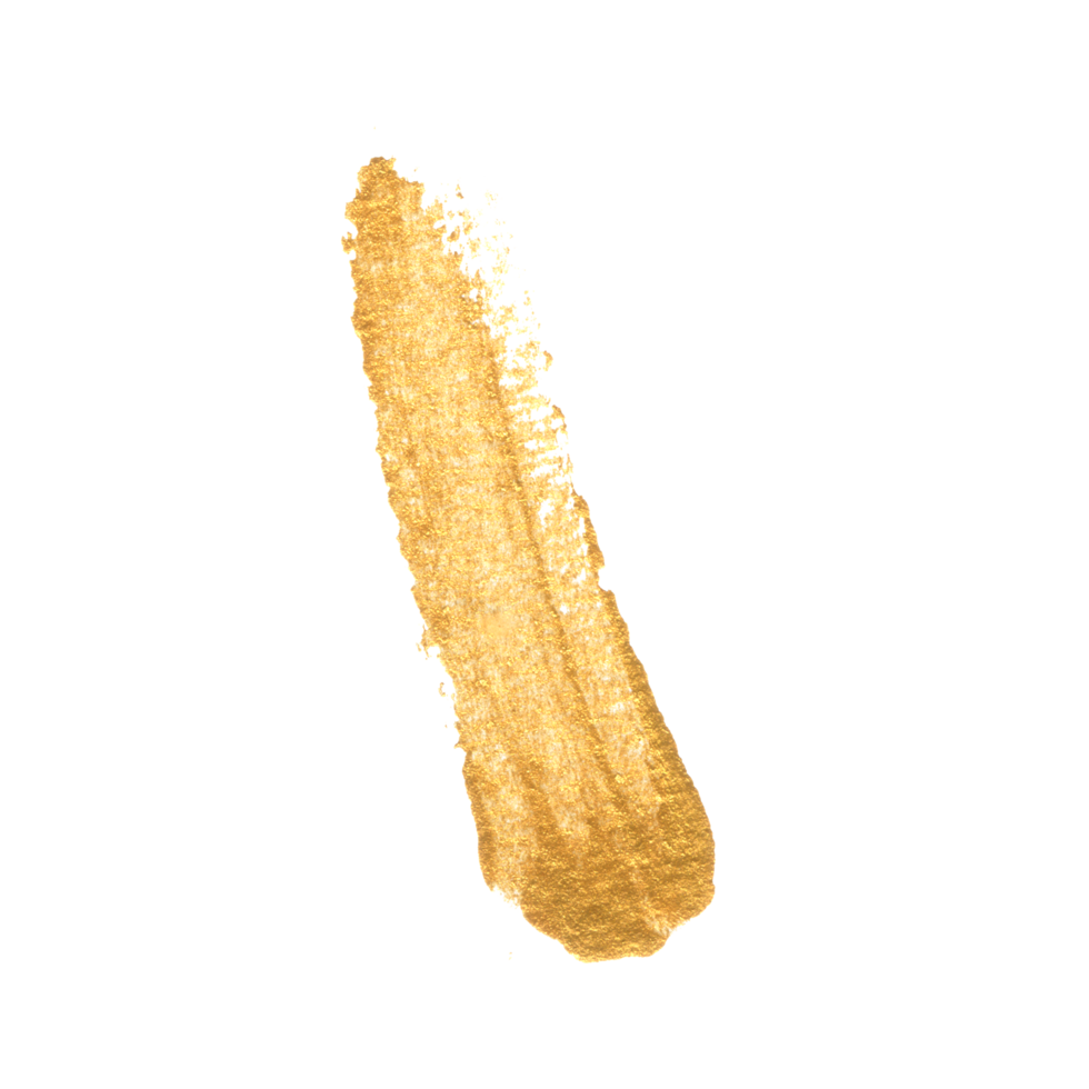 Gold watercolor brush stroke png
