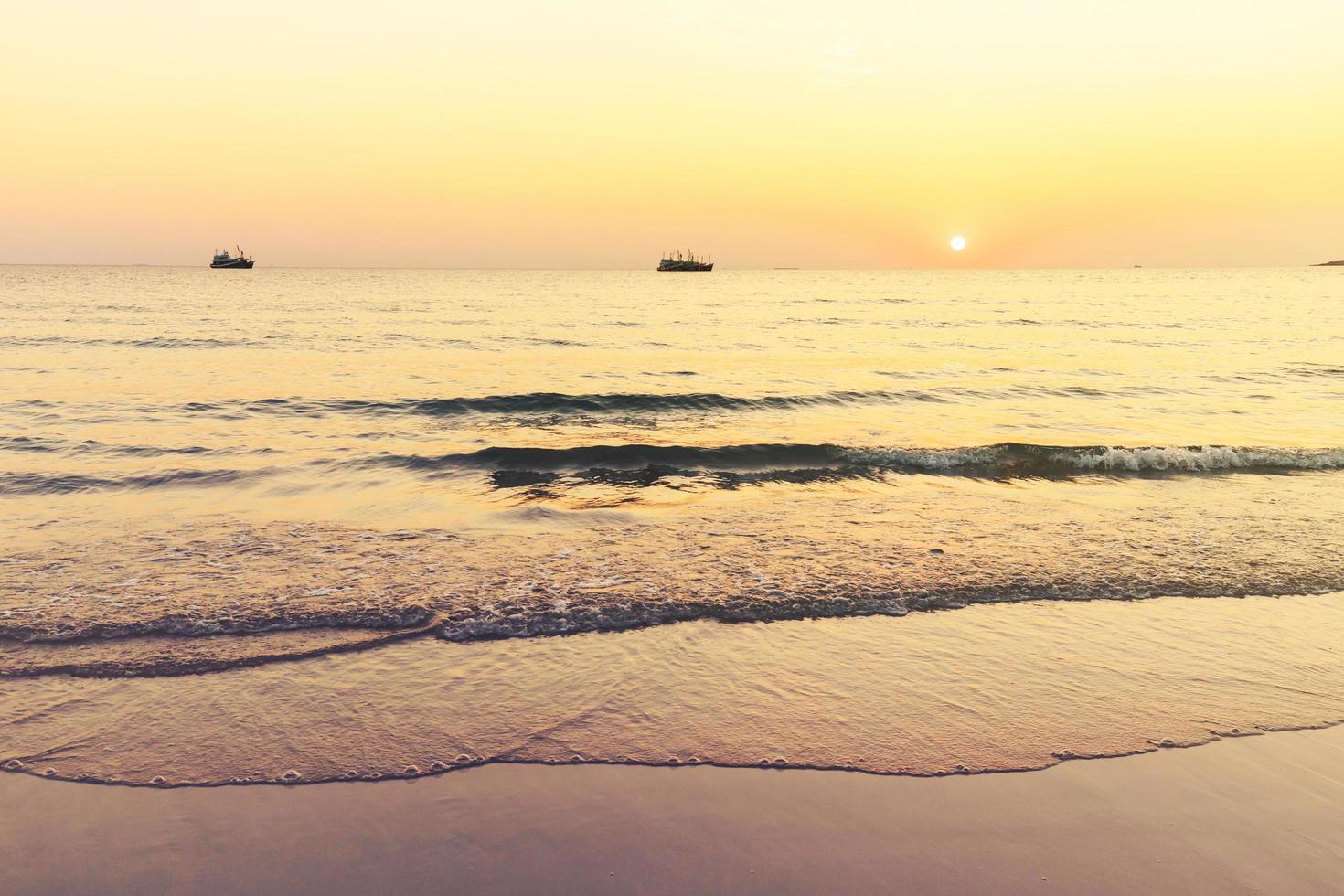 Sunset and sea photo