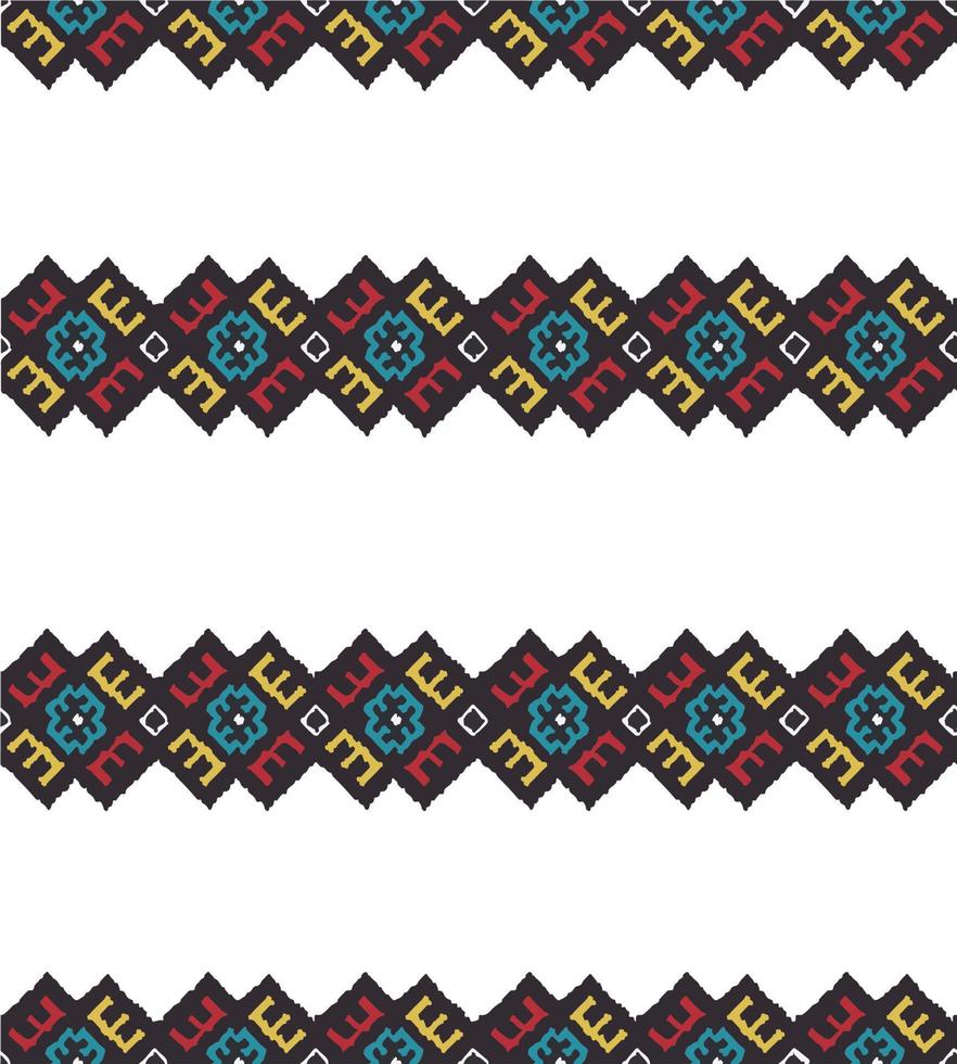 conjunto de ornamentos de patrones sin fisuras populares ucranianos vectoriales. ornamento étnico. elemento de borde vector