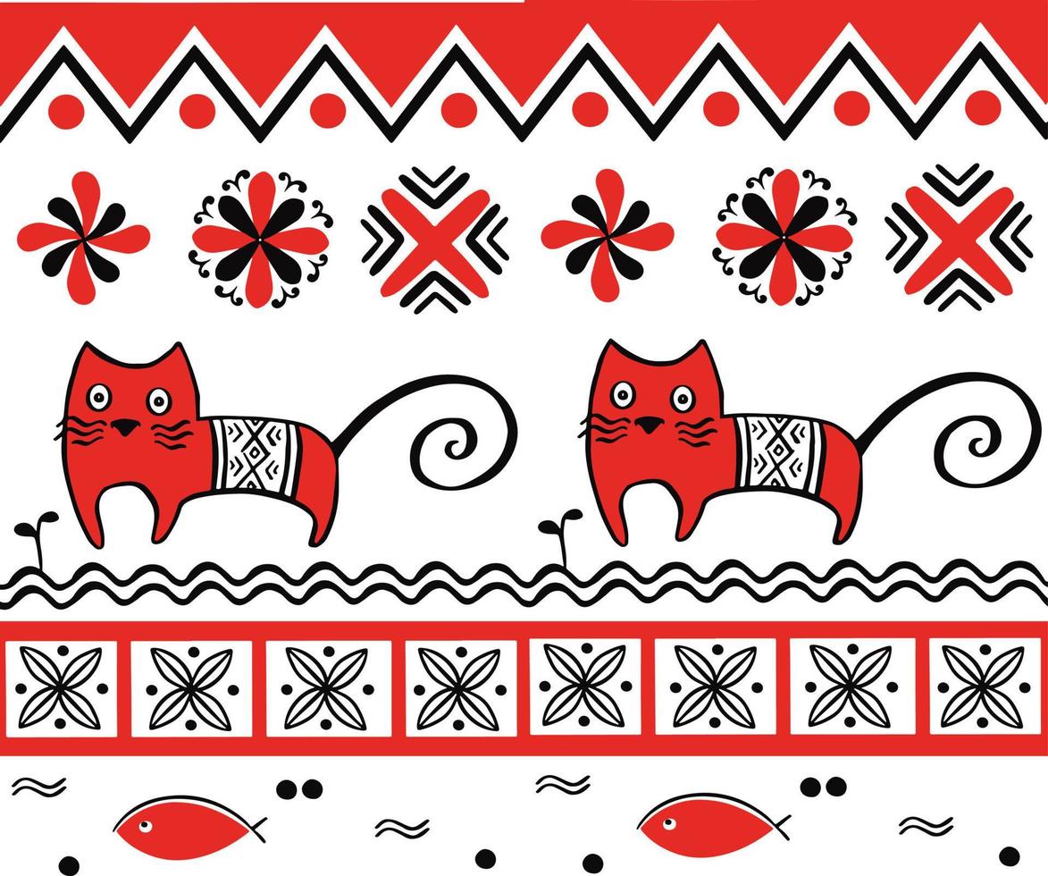 pattern ethnic motifs geometric seamless textile ornament vector