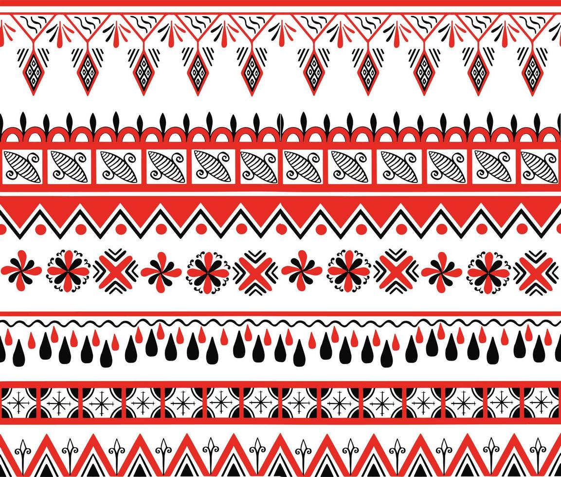 patrón étnico motivos geométricos sin costura textil ornamento vector