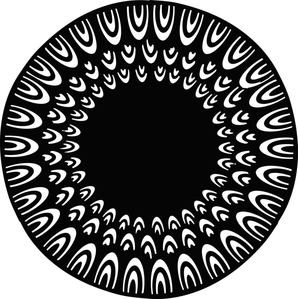 mandala en blanco y negro para colorear página. ilustración vectorial vector