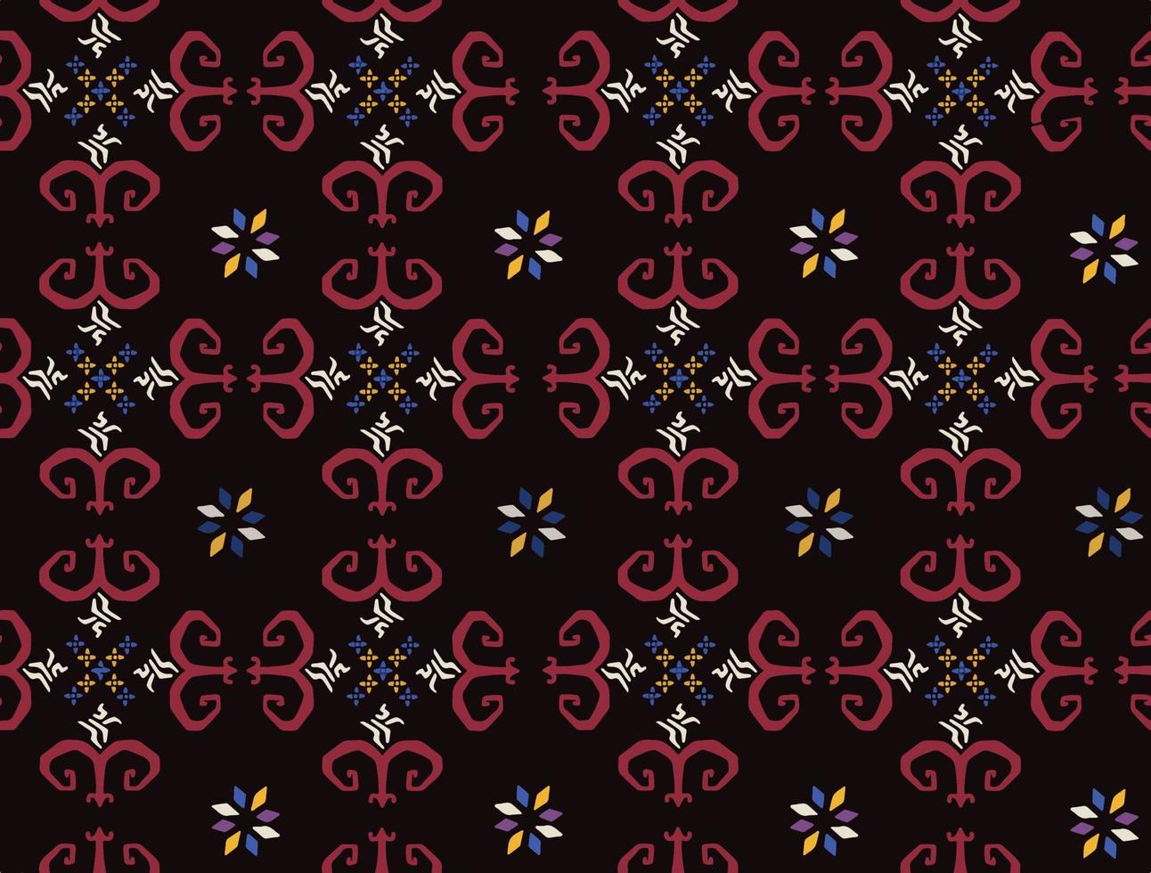 Hutsul Pisanky - traditional Ukrainian Easter eggs vector seamless pattern, decorative background with stars and geometric shapes. Ukrainian folk art, abstract repetitive ornament in black and red