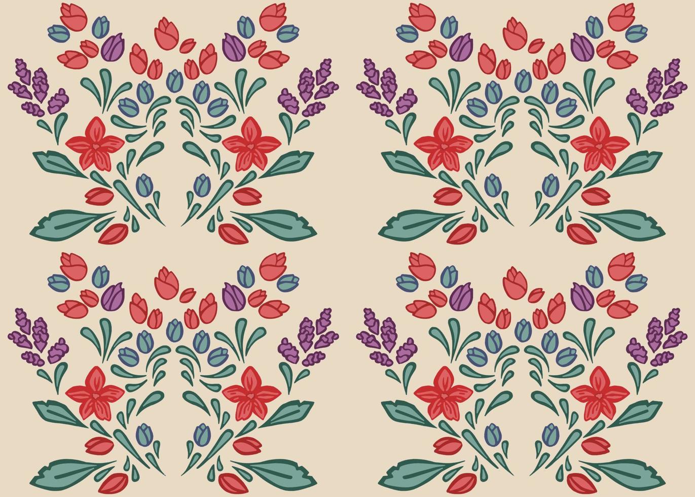 Trendy Seamless Floral Pattern In Vector