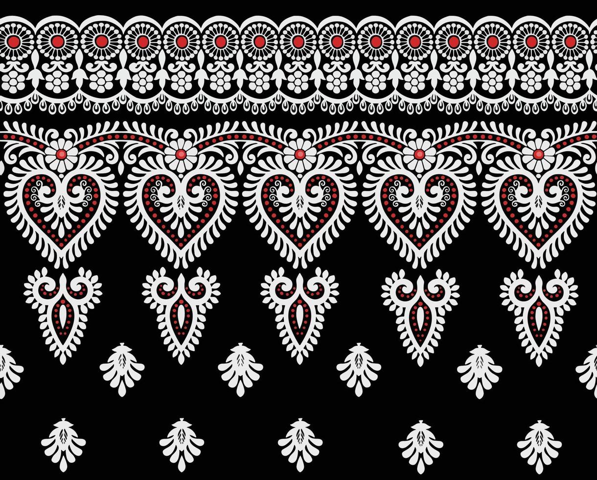 Vector illustration of ukrainian folk seamless pattern ornament. ethnic border element. traditional ukrainian, belarusian folk art knitted embroidery pattern