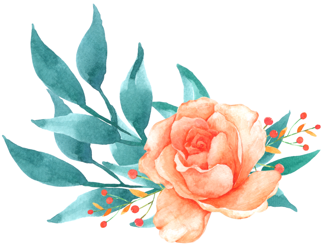 bouquet de fleurs aquarelle fleur de mariage png