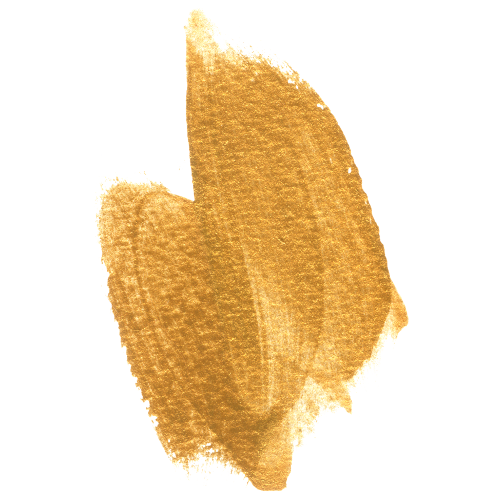 Gold watercolor brush stroke png