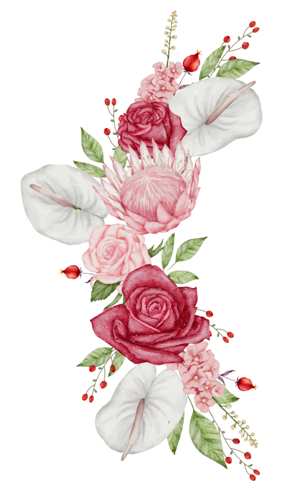 Free ramo de flores acuarela flor de la boda 10292226 PNG with Transparent  Background