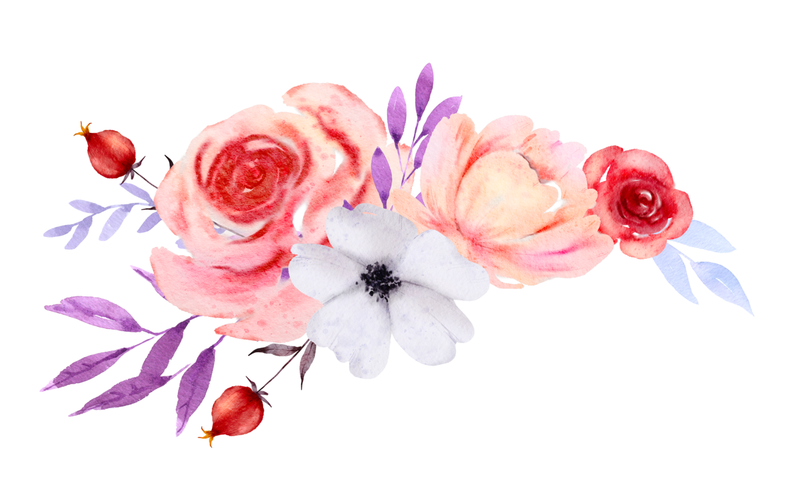 bouquet de fleurs aquarelle fleur de mariage png