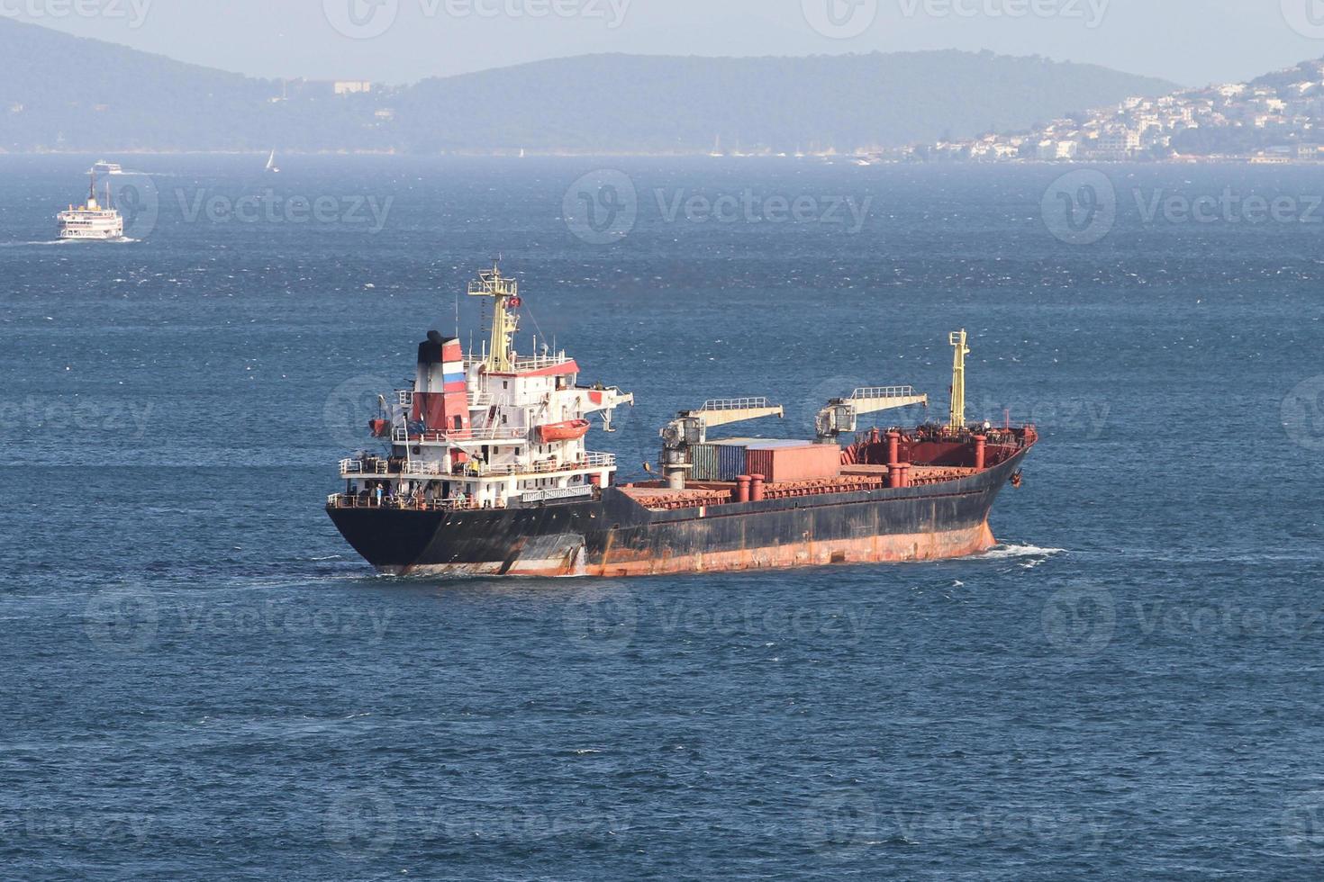 Cargo Ship in sea photo