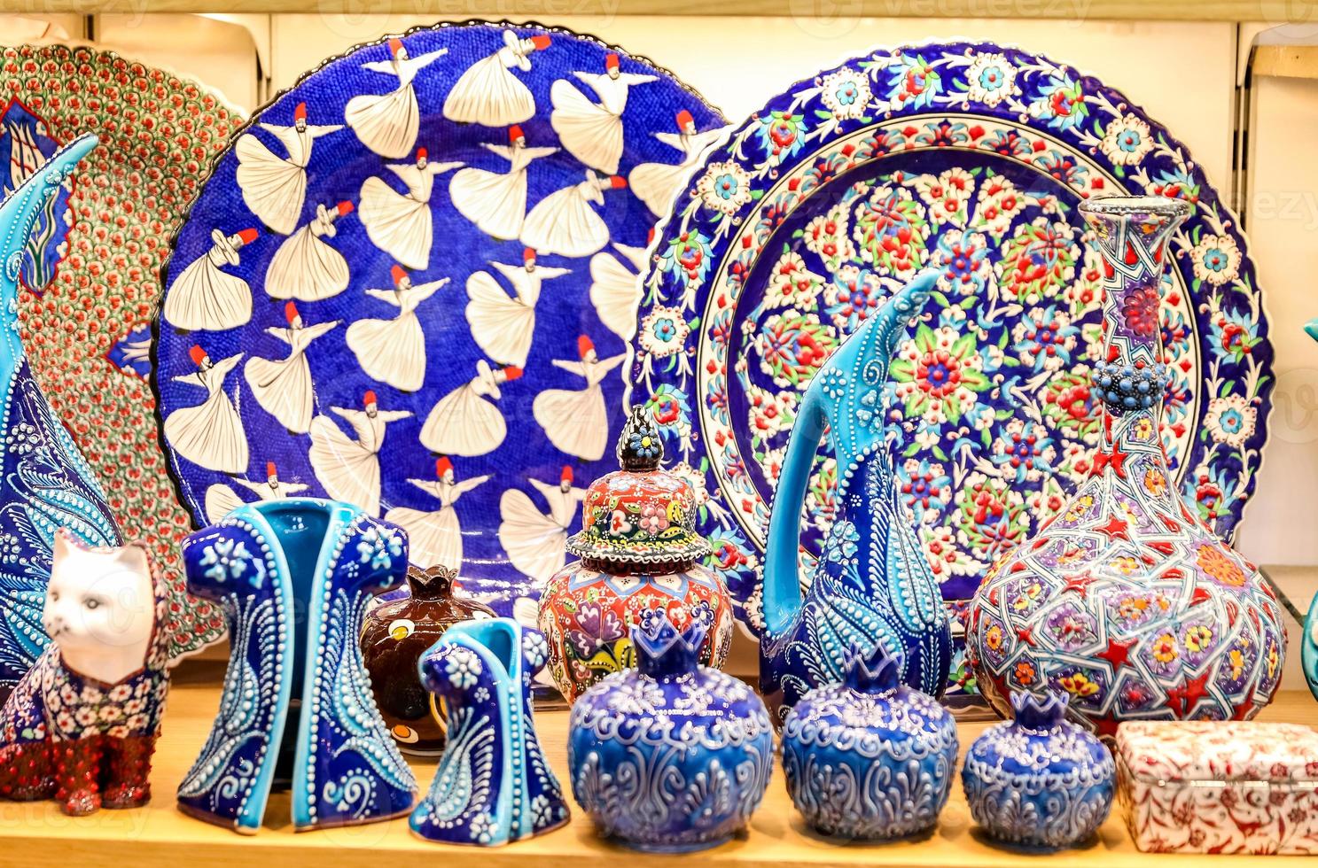 Turkish Ceramics in Grand Bazaar, Istanbul, Turkey photo