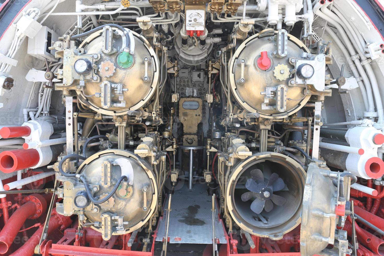 Torpedo room section of submarine photo