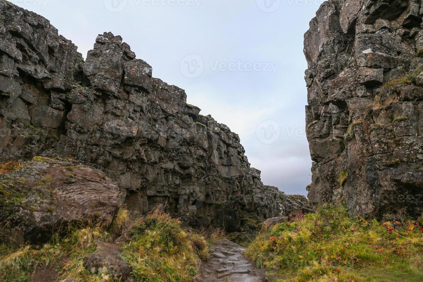 Valley in Thingvellir National Park, Southwestern Iceland photo