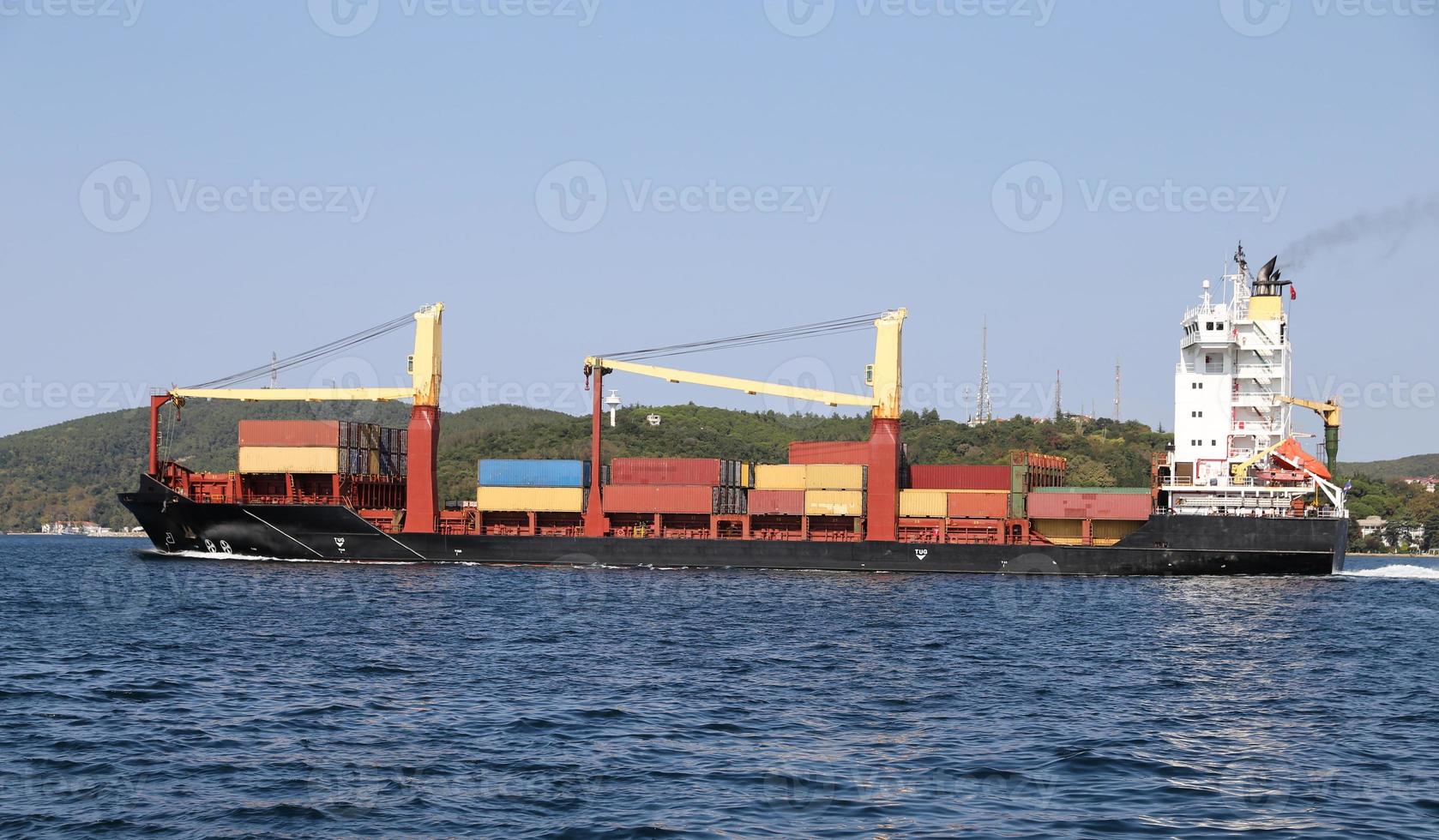 Container ship carrying goods photo