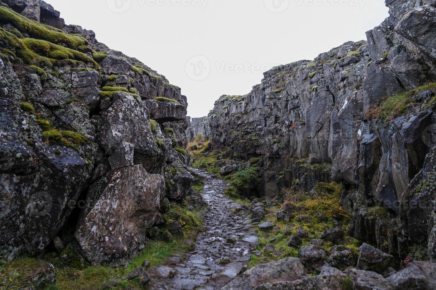 Valley in Thingvellir National Park, Southwestern Iceland photo