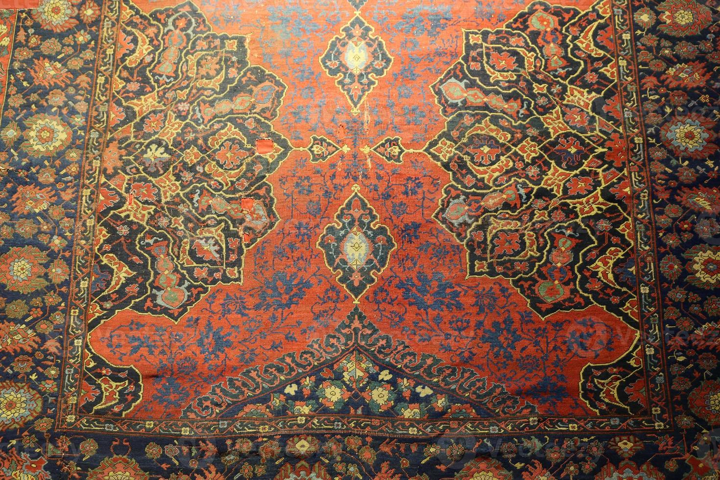 Detail of Turkish Carpet in Istanbul City photo