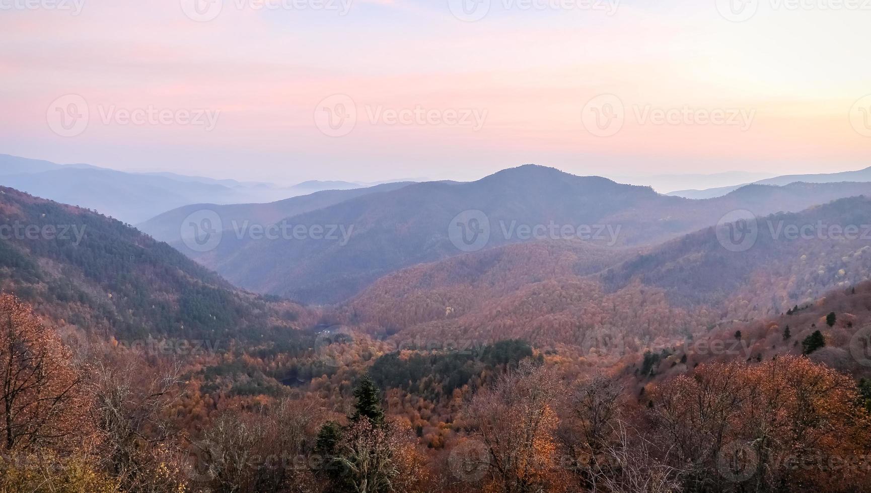 General view of Yedigoller National Park in Turkey photo