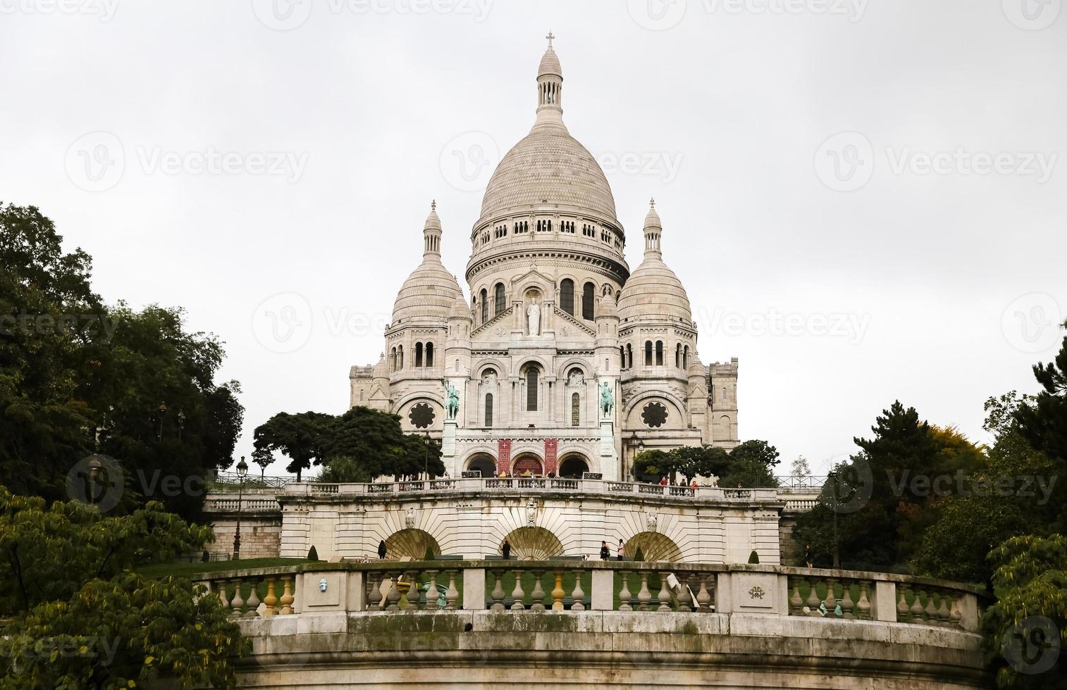 Sacre Coeur Basilica at Montmartre in Paris, France photo