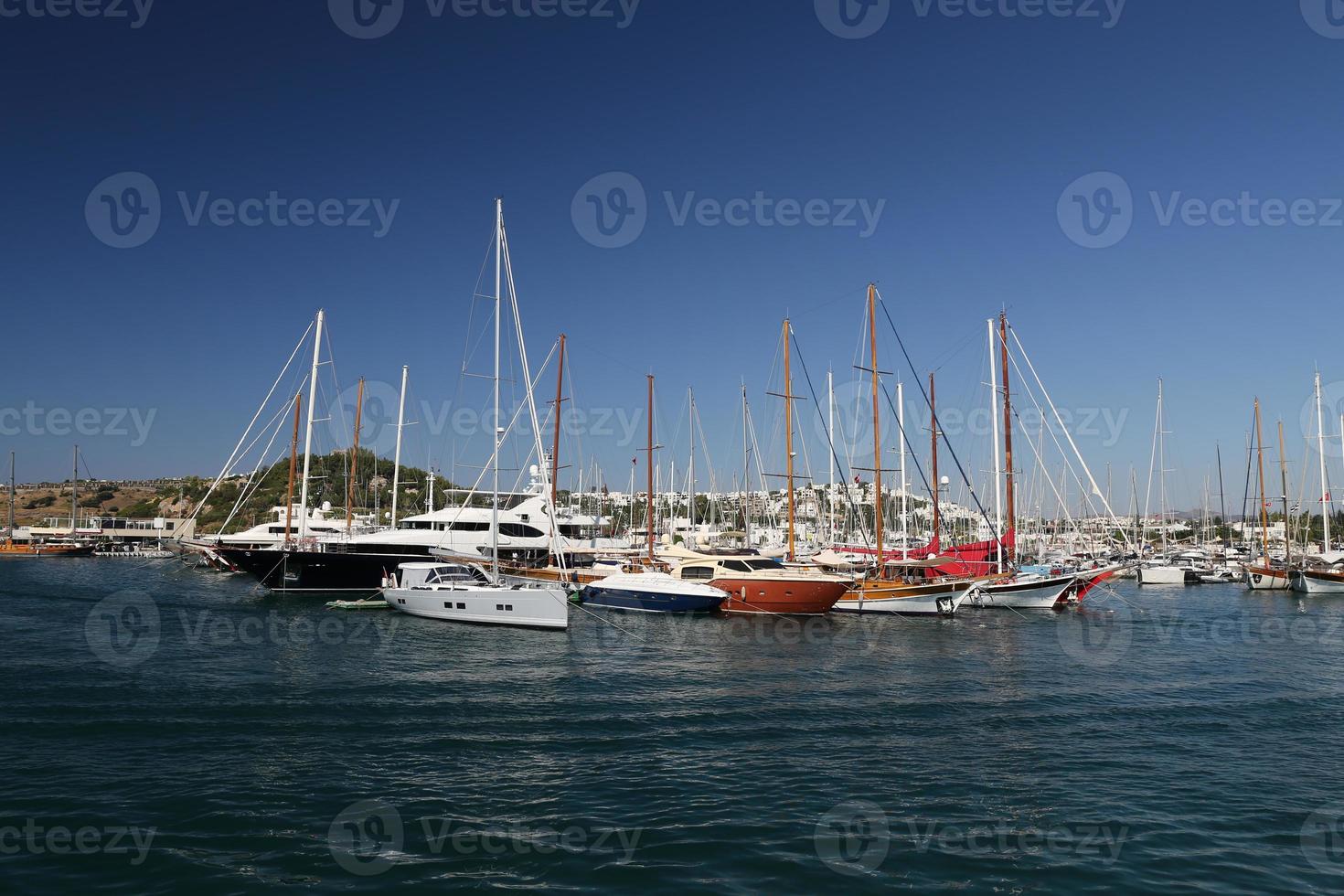 Sailboats in Bodrum Marina photo