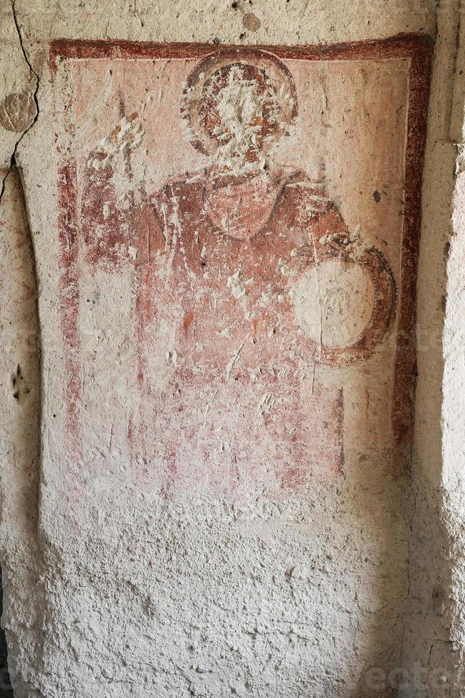 pinturas antiguas en una iglesia rupestre, capadocia, turquía foto