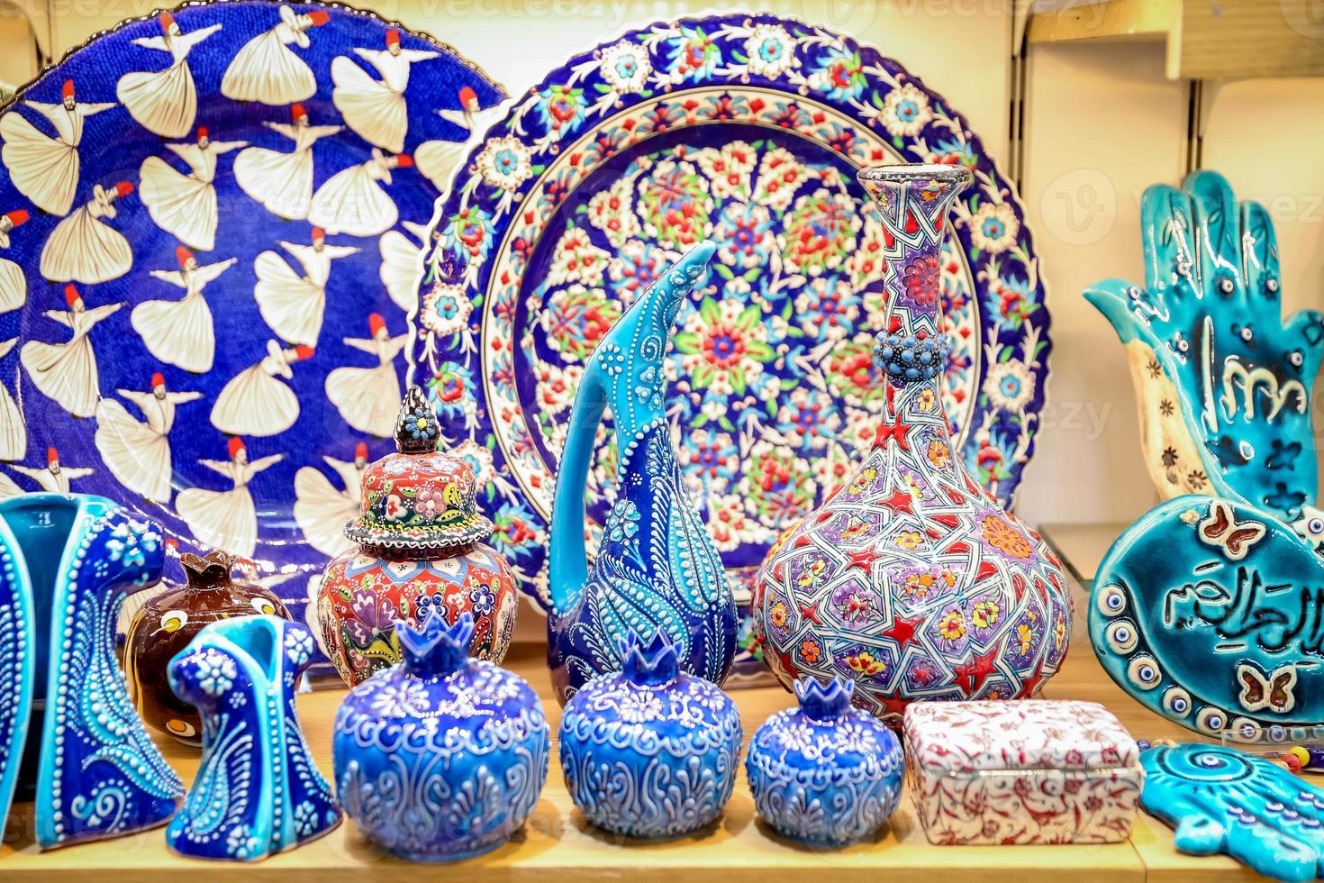 Turkish Ceramics in Grand Bazaar, Istanbul, Turkey photo