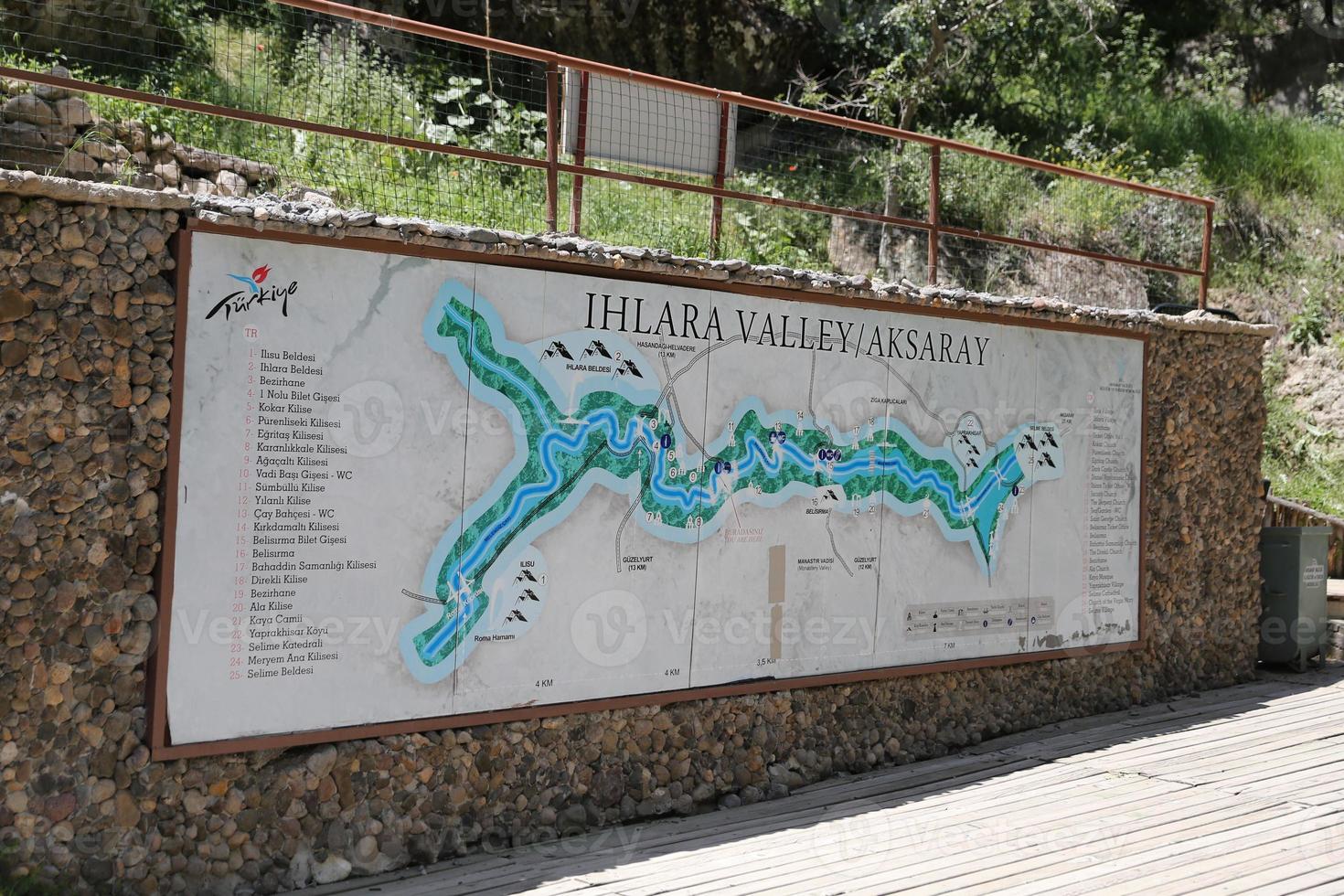 Ihlara Valley Map in Cappadocia, Turkey photo