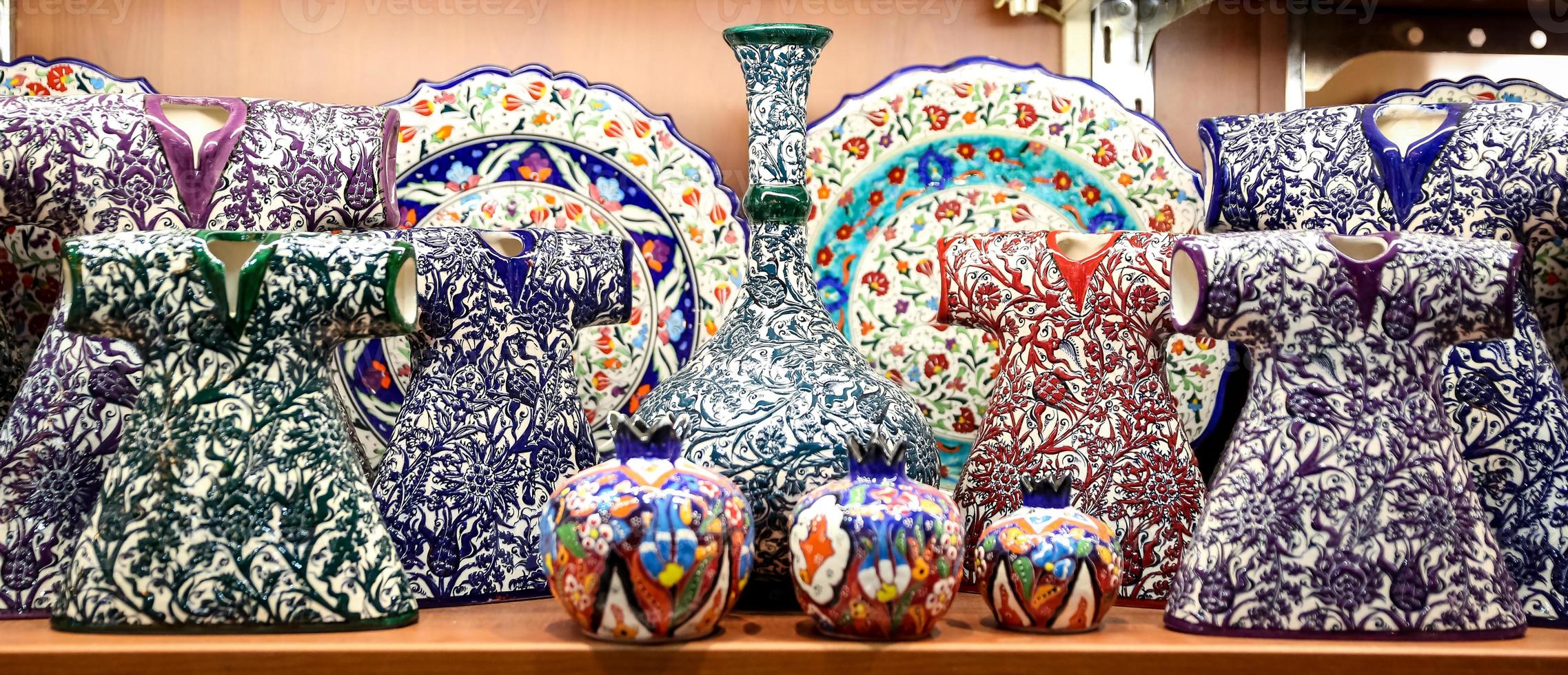 Turkish Ceramics in Grand Bazaar, Istanbul, Turkey photo