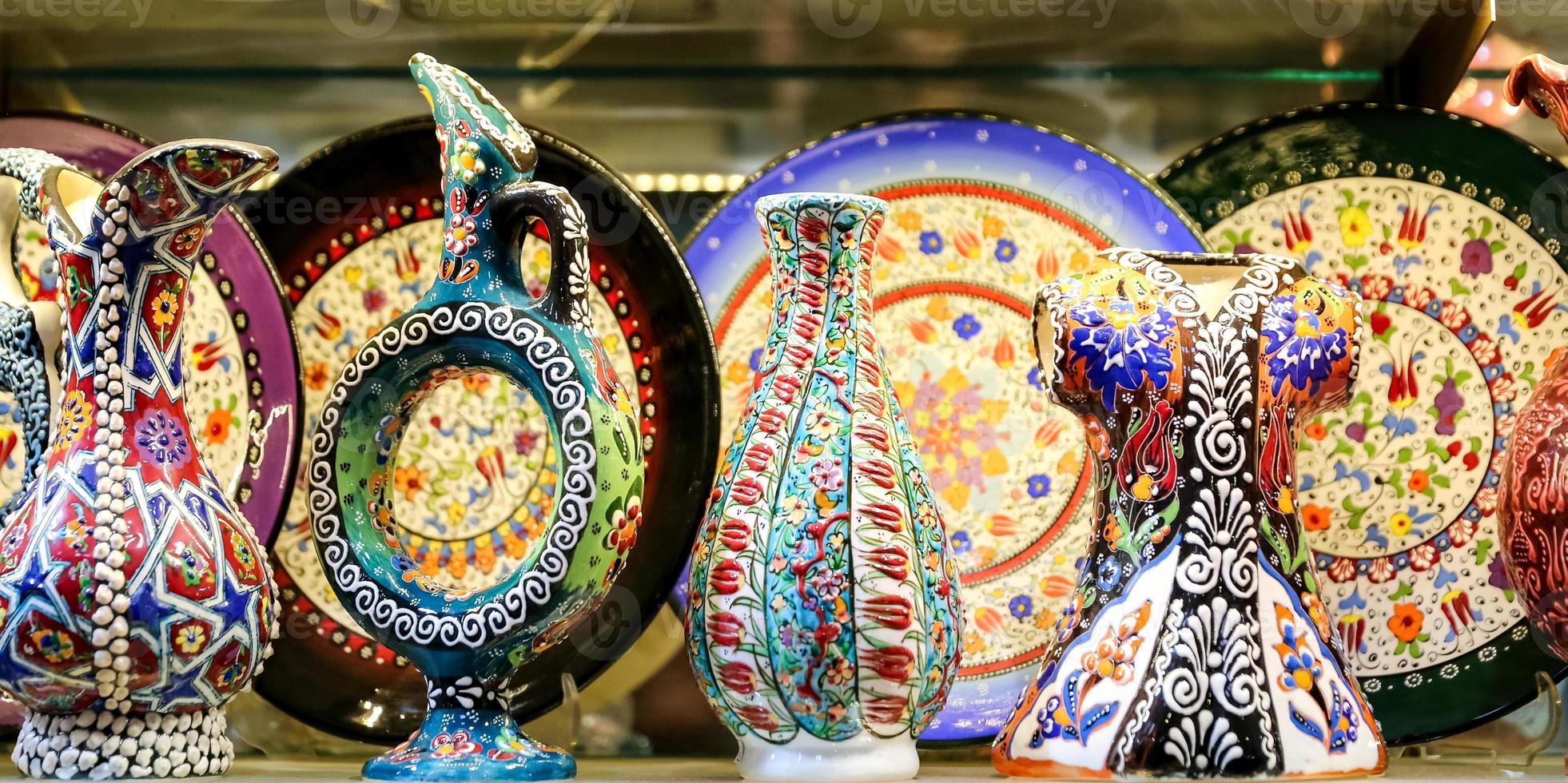 Turkish Ceramics in Grand Bazaar, Istanbul, Turkey photo