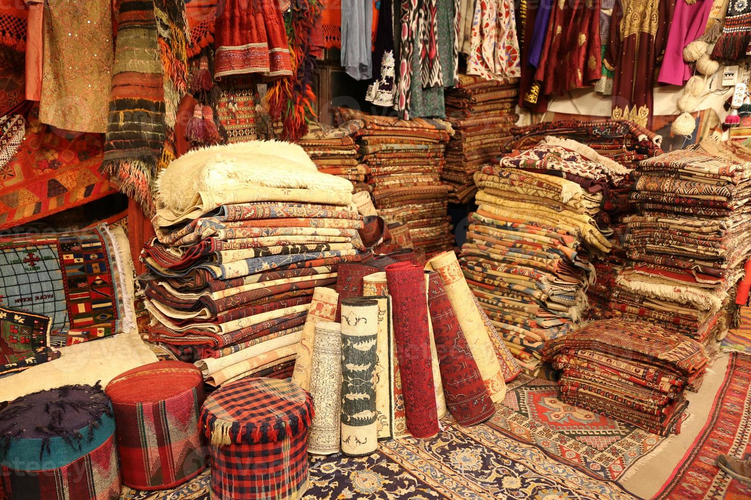 Turkish Traditional Carpets in Goreme, Nevsehir, Turkey photo