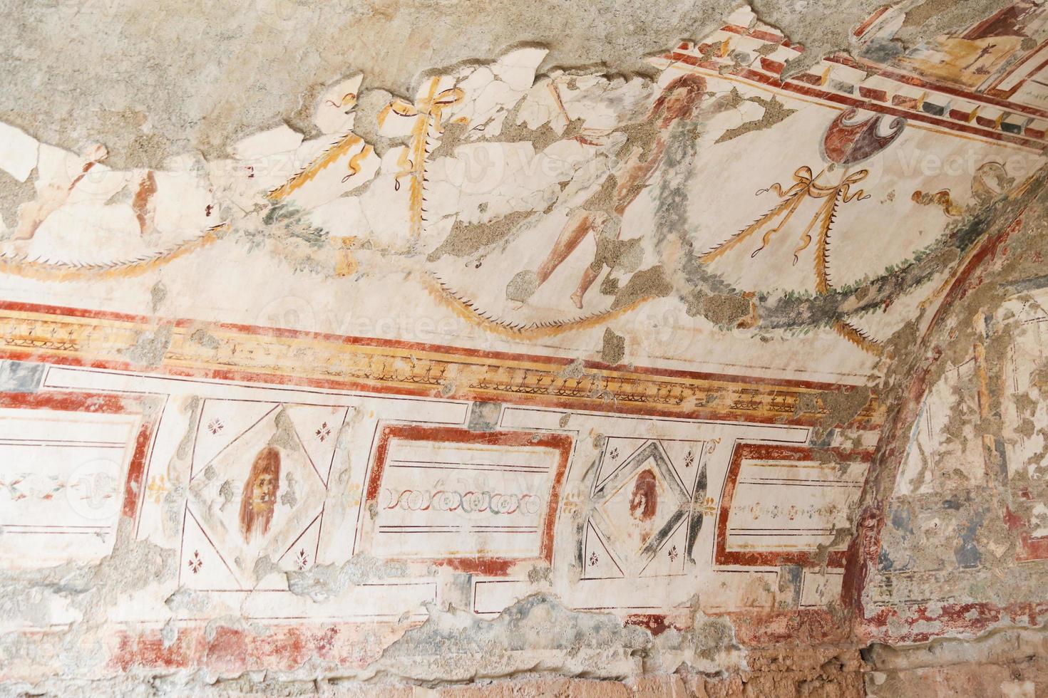 Paintings in Terrace Houses in Ephesus Ancient City photo